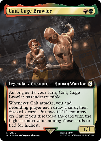 Cait, Cage Brawler (Extended Art) (Surge Foil) [Fallout]