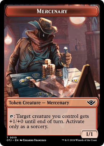 Mercenary // Map Double-Sided Token [Outlaws of Thunder Junction Tokens]