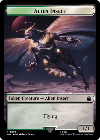 Fish // Alien Insect Double-Sided Token [Doctor Who Tokens]