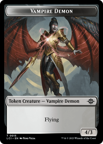 Fungus Dinosaur // Vampire Demon Double-Sided Token [The Lost Caverns of Ixalan Tokens]