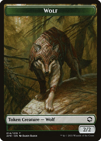 Wolf // Lolth, Spider Queen Emblem Double-Sided Token [Dungeons & Dragons: Adventures in the Forgotten Realms Tokens]