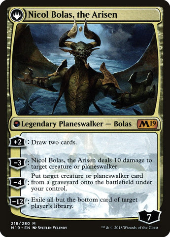 Nicol Bolas, the Ravager // Nicol Bolas, the Arisen [Core Set 2019 Prerelease Promos]