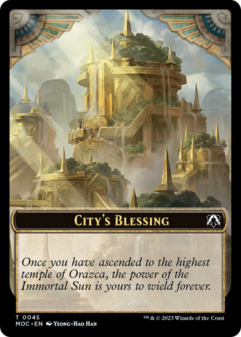 Butterfly // City's Blessing Double-Sided Token [March of the Machine Commander Tokens]