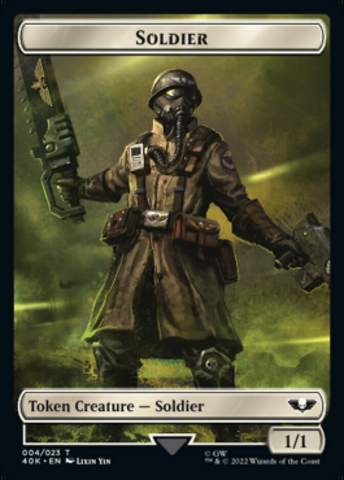 Soldier (004) // Arco-Flagellant Double-Sided Token (Surge Foil) [Universes Beyond: Warhammer 40,000 Tokens]