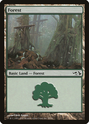 Forest (28) [Duel Decks: Elves vs. Goblins]