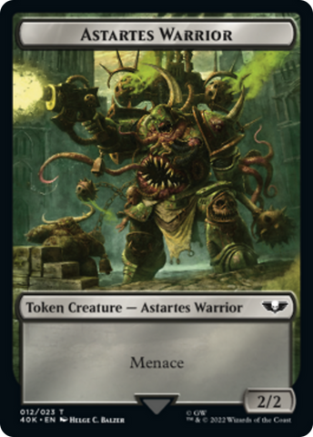 Astartes Warrior // Plaguebearer of Nurgle Double-Sided Token [Universes Beyond: Warhammer 40,000 Tokens]