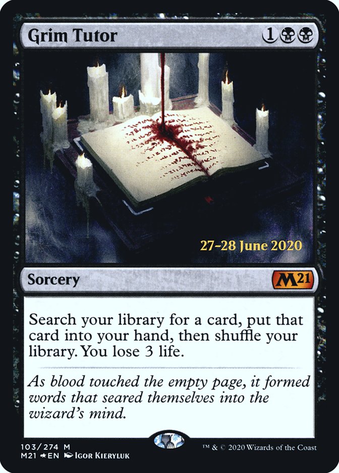 Grim Tutor [Core Set 2021 Prerelease Promos]