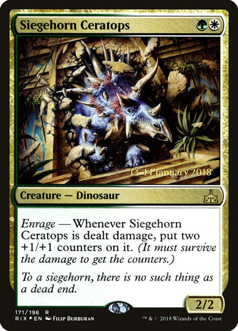 Siegehorn Ceratops [Rivals of Ixalan Prerelease Promos]