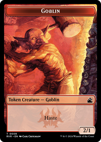 Elf Knight // Goblin (0009) Double-Sided Token [Ravnica Remastered Tokens]