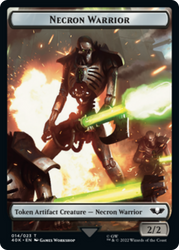 Necron Warrior // Insect Double-sided (Surge Foil) [Universes Beyond: Warhammer 40,000 Tokens]