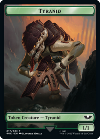 Tyranid (17) // Tyranid Warrior Double-Sided Token [Universes Beyond: Warhammer 40,000 Tokens]