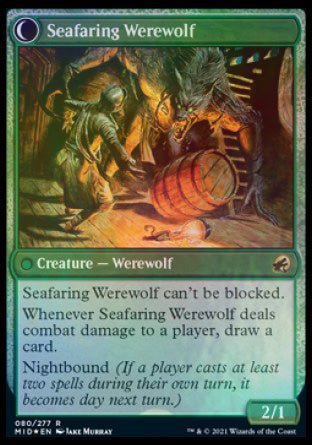 Suspicious Stowaway // Seafaring Werewolf [Innistrad: Midnight Hunt Prerelease Promos]