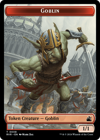 Goblin (0008) // Angel (0003) Double-Sided Token [Ravnica Remastered Tokens]