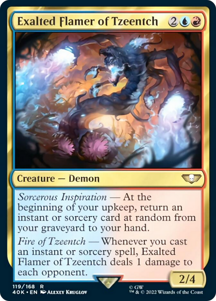 Exalted Flamer of Tzeentch (Surge Foil) [Universes Beyond: Warhammer 40,000]