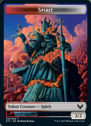 Elemental // Spirit Double-Sided Token [Strixhaven: School of Mages Tokens]